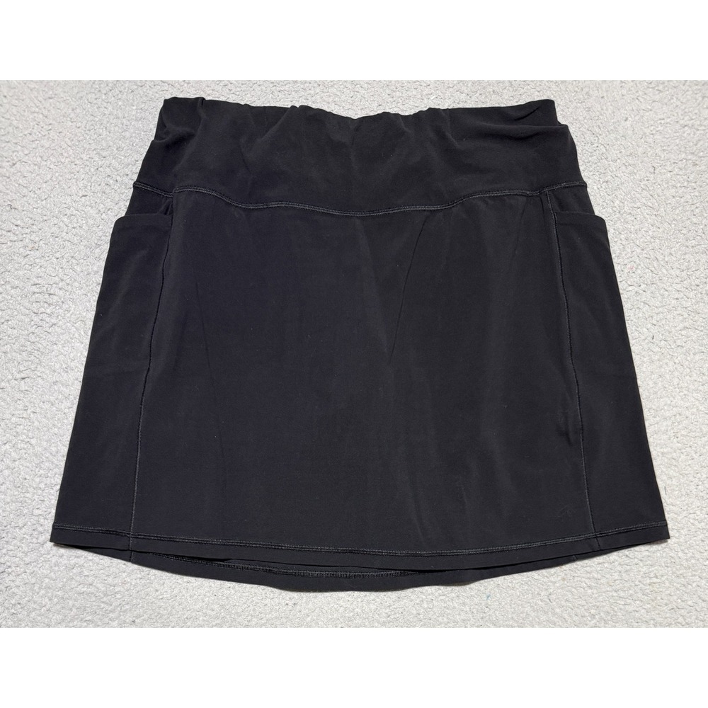 Athleta Salutation Stash 16 1/2" Skort Black Size XL Stretch